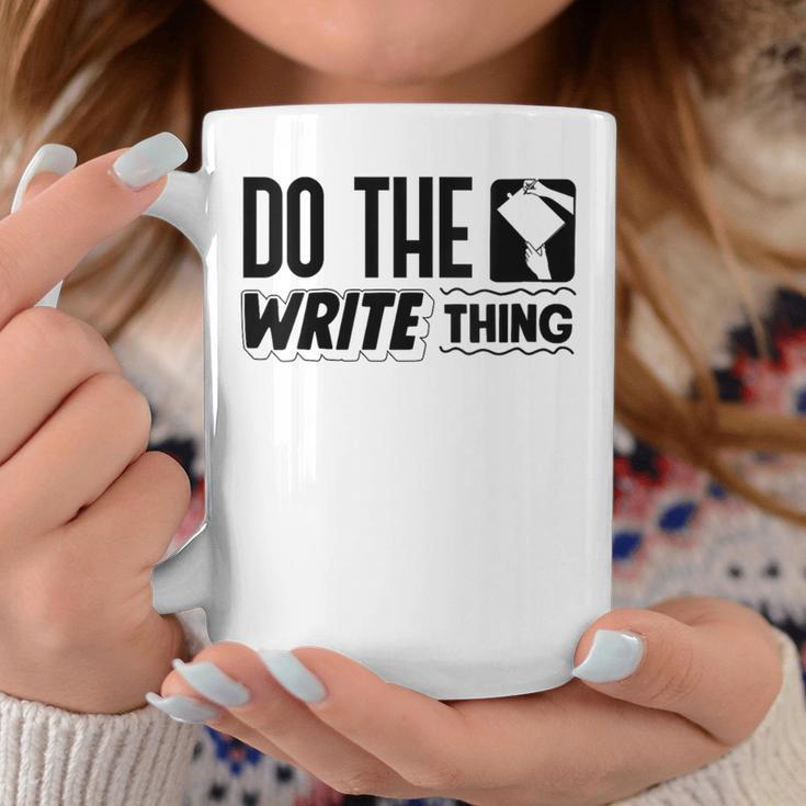 Women's Do The Write Thing Published Author Novelist Book Author Graphic Print Coffee Mug Unique Gifts
