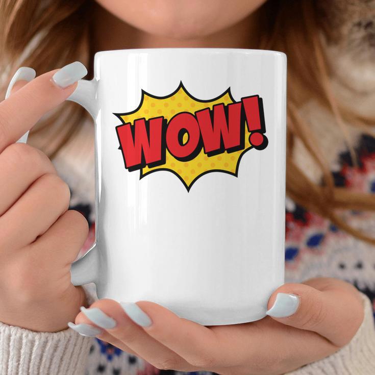 WOW Comic Book Cartoon Speech Bubble Pop Art Graphic Print Coffee Mug Unique Gifts