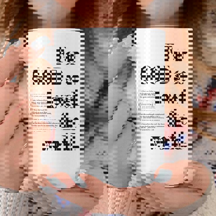 クリスチャン ジョン 3 16 18 Godo Loved The World 聖書の一節 長袖tシャツ コーヒーマグ 面白い贈り物