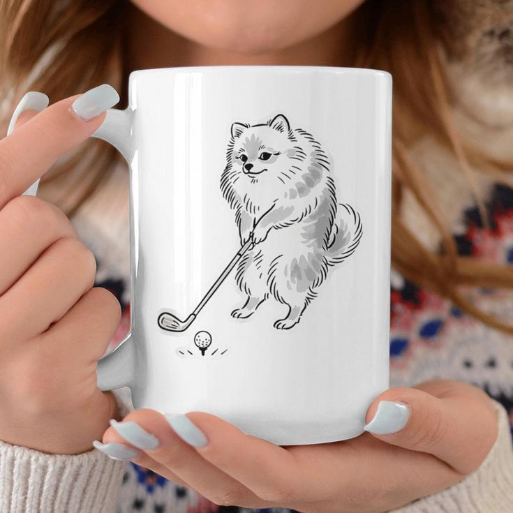 ゴルフ ポメラニアン グッズ おもしろ 犬 面白い 笑える 和風 コーヒーマグ 面白い贈り物