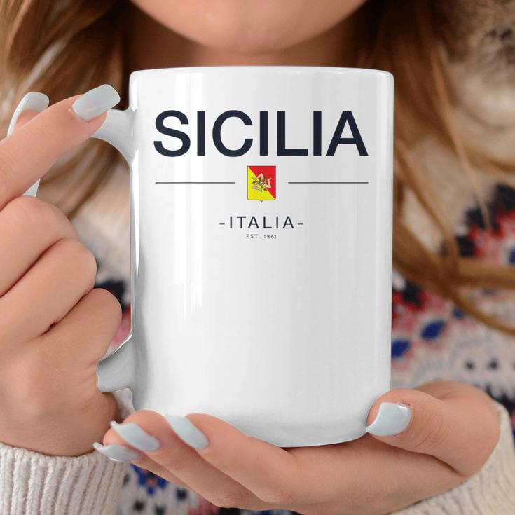 シチリア家族旅行 イタリア国旗 イタリアギフト シチリア島 コーヒーマグ 面白い贈り物