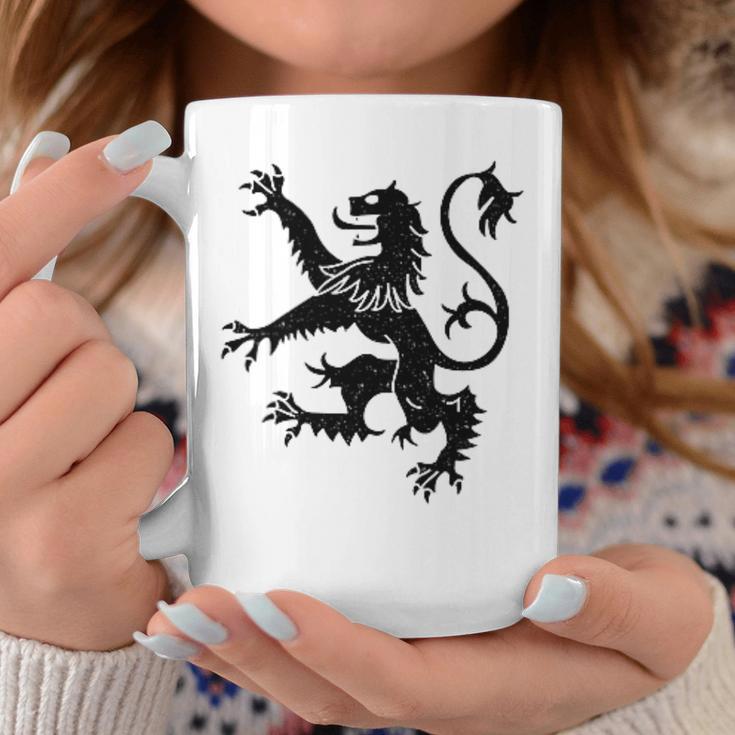 スコットランドライオンランパントシンボル ブラック コーヒーマグ 面白い贈り物