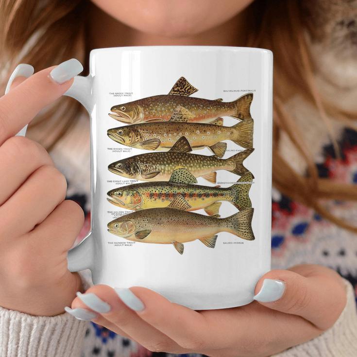 トラウト魚種種フィッシング フライフィッシング トラウト コーヒーマグ 面白い贈り物