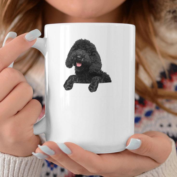 ブラックラブラドゥードル ポケット入り ラブラドゥードル犬愛好家 長袖tシャツ コーヒーマグ 面白い贈り物