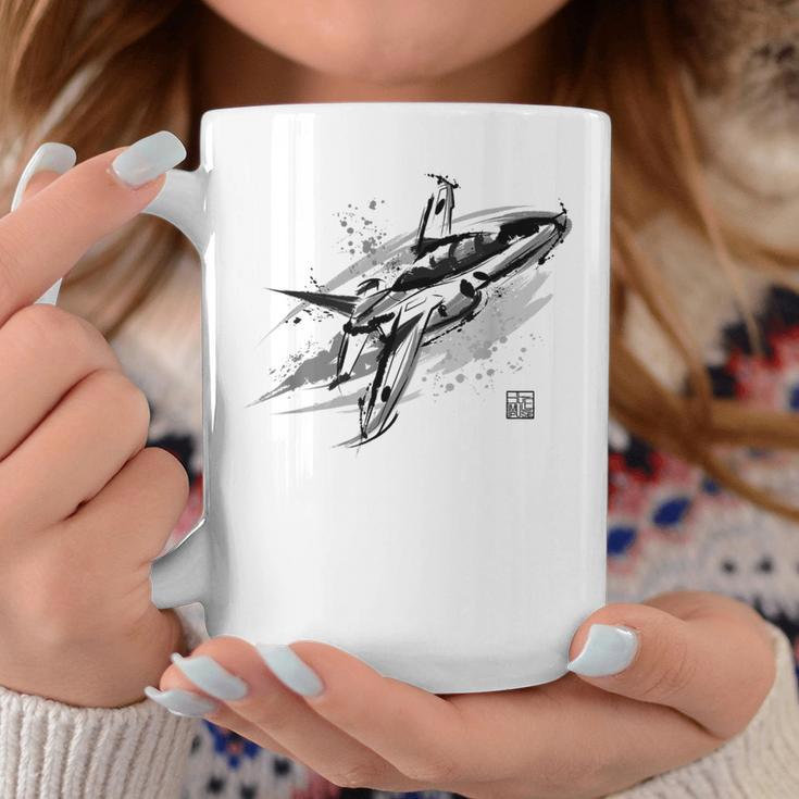 ブルーインパルス 墨絵 ホワイト コーヒーマグ 面白い贈り物