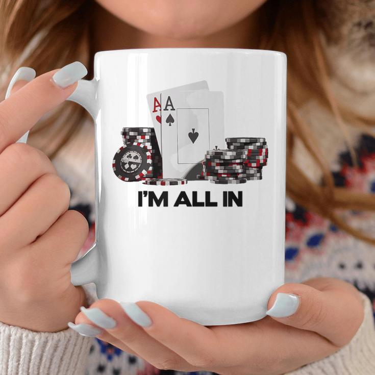 ポーカーエース、I Am All In コーヒーマグ 面白い贈り物