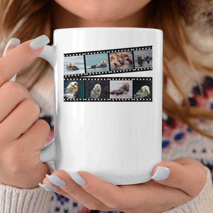 ラッコ フィルムストリップ 写真 フォト コラージュ コーヒーマグ 面白い贈り物