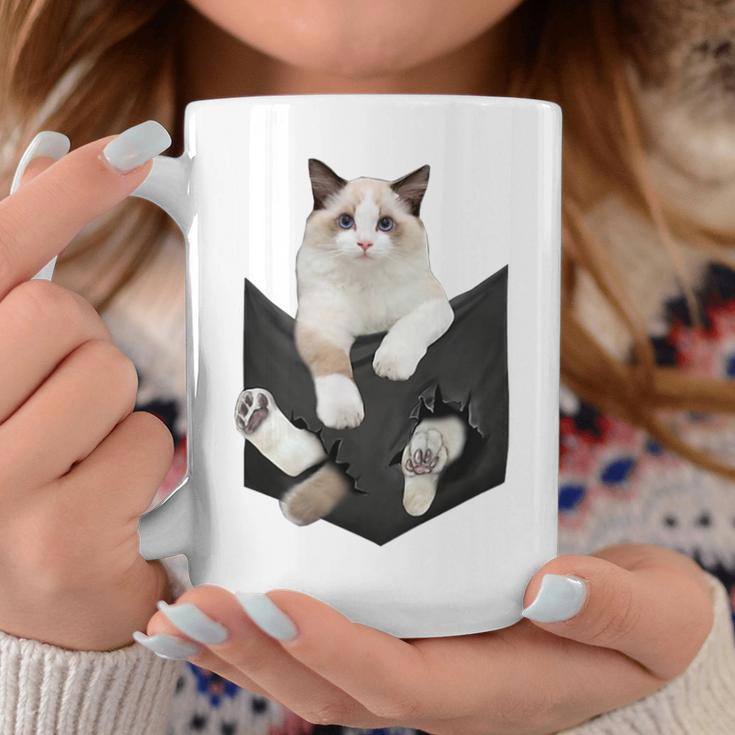 猫好き ラグドール 猫 ポケット入り コーヒーマグ 面白い贈り物