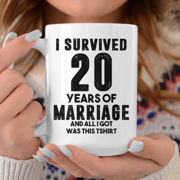 結婚20周年記念 カップル 妻 夫 裏面 コーヒーマグ 面白い贈り物