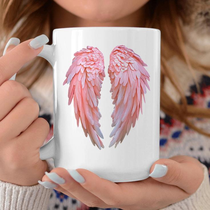 背面にグラフィックデザインの天使の羽。 コーヒーマグ 面白い贈り物