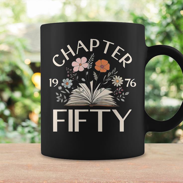 1976 Chapter Fifty 50th Birthday Decorations Wildflower Book Graphic Print Coffee Mug Gifts ideas 1976 Chapter Fifty 50th Birthday Decorations Wildflower Book Graphic Print Coffee Mug Gifts ideas