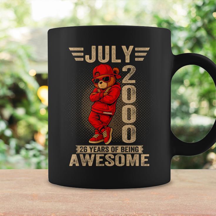 2000年7月26日誕生日メンズレディース素晴らしいテディベア。 コーヒーマグ ギフトのアイデア