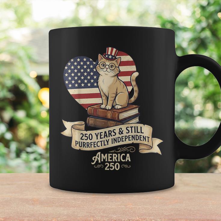 250 Anniversary USA Shirt Book Cute Cat 4th Of July Graphic Print Coffee Mug Gifts ideas