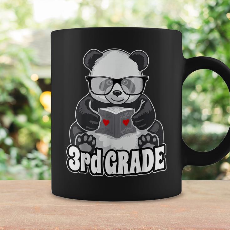 3rd Grade Back To School Panda Book Reader Teacher Heart Graphic Print Coffee Mug Gifts ideas