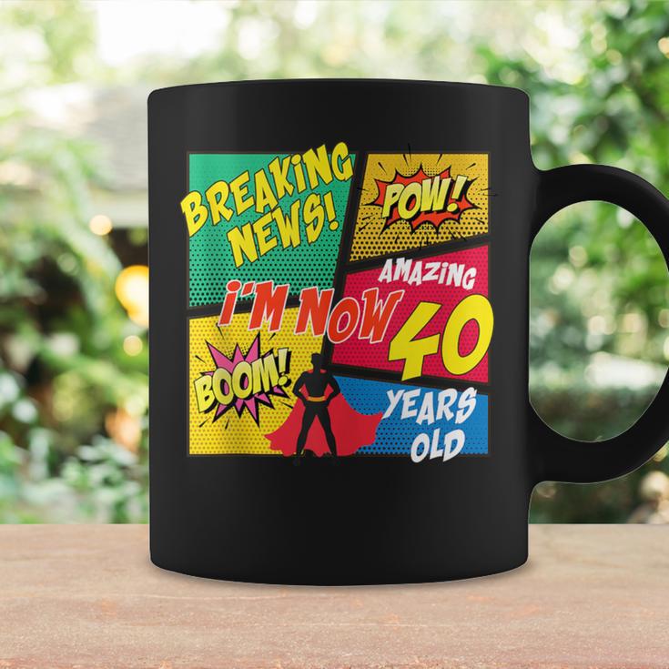 40 Years Old Birthday Comic Style Book Lover Party Graphic Print Coffee Mug Gifts ideas 40 Years Old Birthday Comic Style Book Lover Party Graphic Print Coffee Mug Gifts ideas