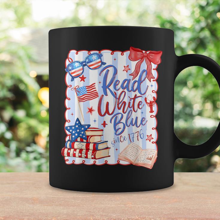 4th Of July Read Blue Patriotic Book Lovers Girl Women Graphic Print Coffee Mug Gifts ideas