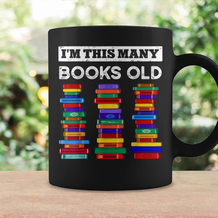 50th Birthday I'm This Many Books Old 50 Years Old Bookworm Graphic Print Coffee Mug Gifts ideas