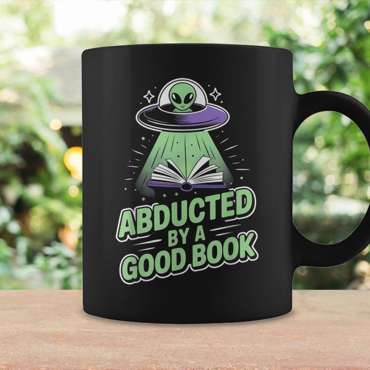 Abducted By A Good Book UFO Alien Reading Books Graphic Print Coffee Mug Gifts ideas