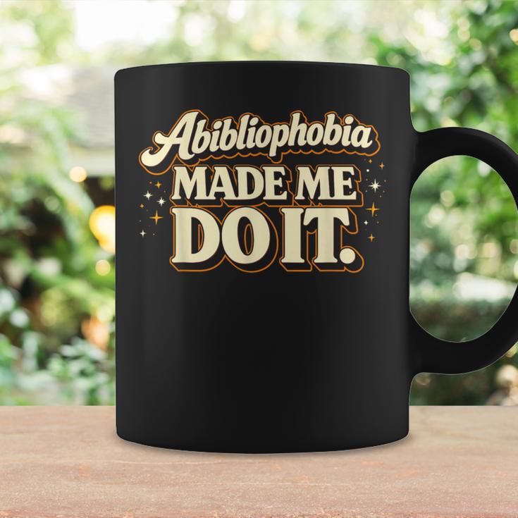 Abibliophobia Book Lover Humor Reading Novelty Graphic Print Coffee Mug Gifts ideas