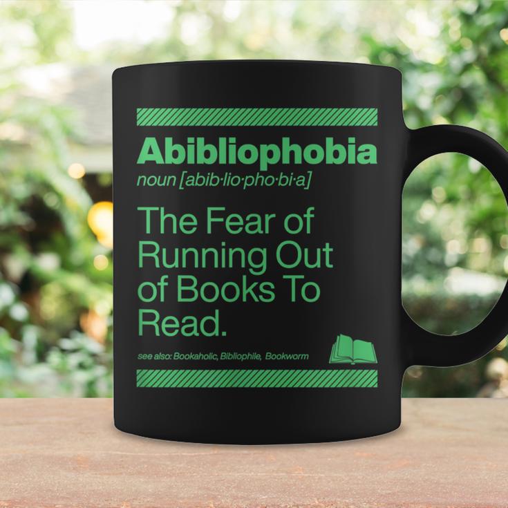 Abibliophobia The Fear Of Running Out Of Books To Read Graphic Print Coffee Mug Gifts ideas