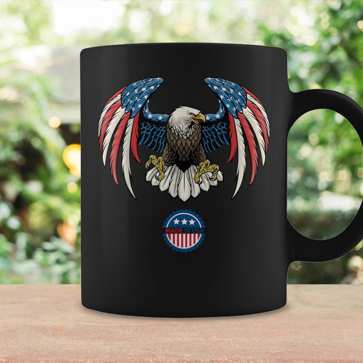 Abstract Unitedtates Of America Wild Eagle With Usa Flag コーヒーマグ ギフトのアイデア