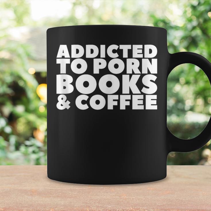 Addicted To Porn Books & Coffee Graphic Print Coffee Mug Gifts ideas