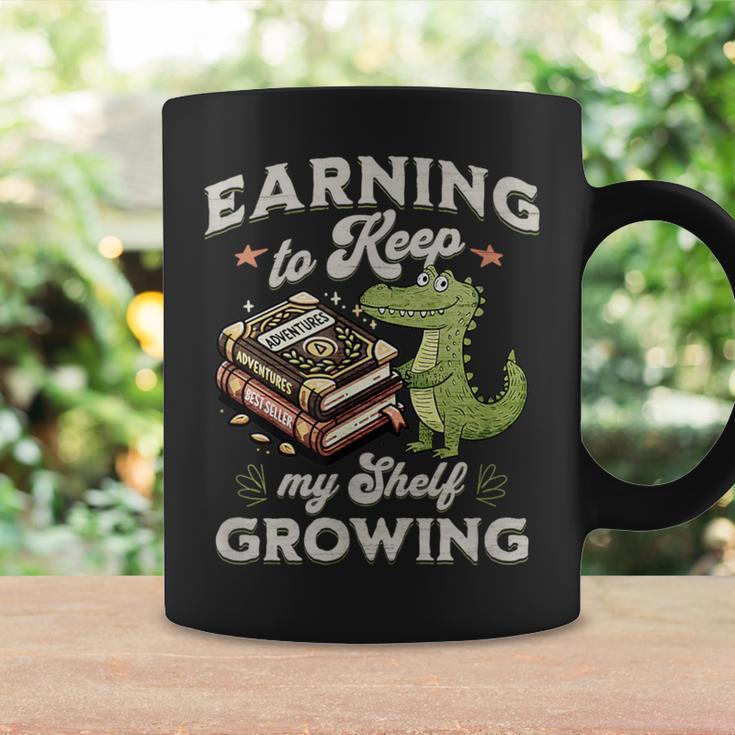 Alligator Book Lover Reading Pun Bookish Humor Vibes Graphic Print Coffee Mug Gifts ideas