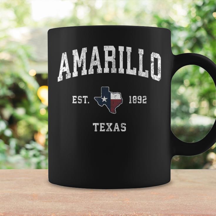 Amarillo Texas Tx ビンテージ州旗スポーツデザイン コーヒーマグ ギフトのアイデア