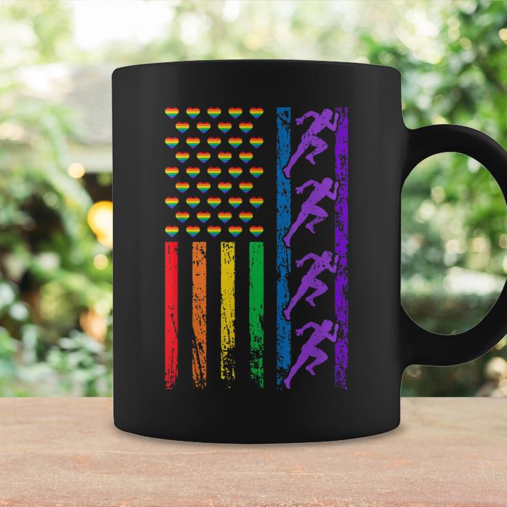 Americanports レインボーフラッグ Lgbt プライド 陸上競技 コーヒーマグ ギフトのアイデア