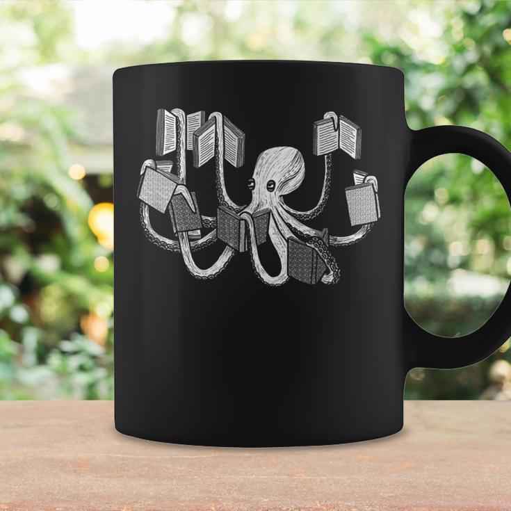 Animal Readers Armed With Knowledge Book Loving Octopus Librarian Art Graphic Print Coffee Mug Gifts ideas