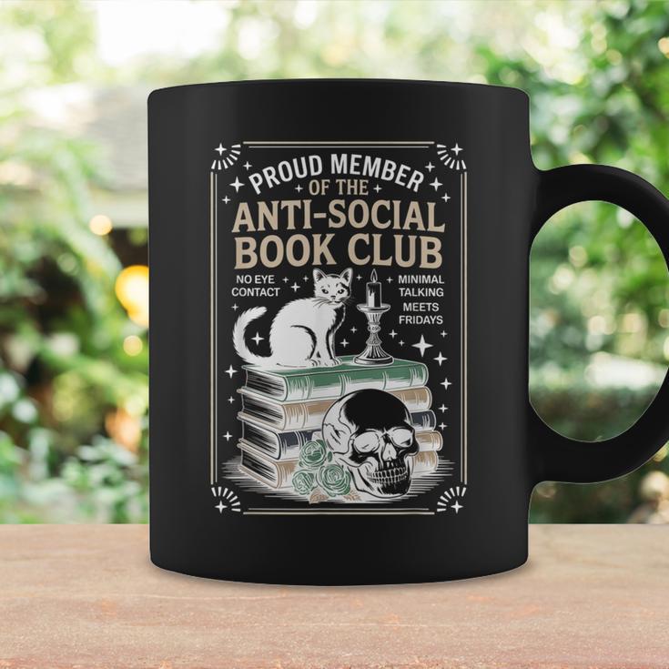 Anti-Social Book-Club Cat Graphic Graphic Print Coffee Mug Gifts ideas