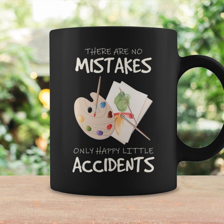 Artist Mistakes Happy Accidents アートパレット 絵画 引用 長袖tシャツ コーヒーマグ ギフトのアイデア