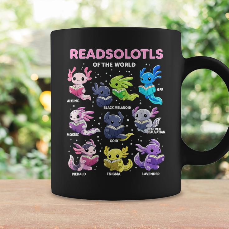 Axolotl Kawaii Readsolotl Of The World Axolotls Read Book Graphic Print Coffee Mug Gifts ideas