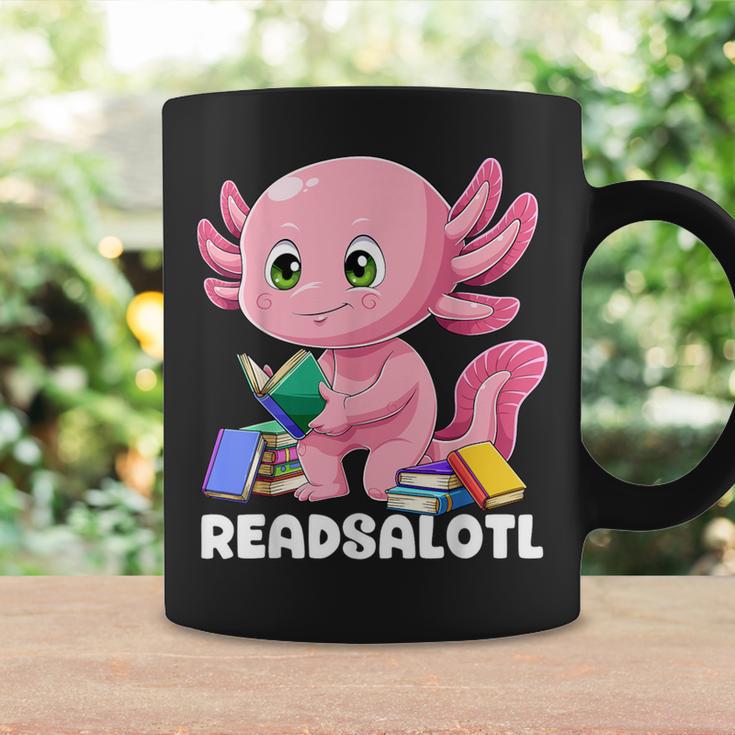 Axolotl Reading Book Readsalotl Kawaii Axolotl Book Bookworm Graphic Print Coffee Mug Gifts ideas
