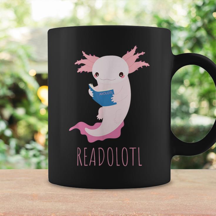AXOLOTL Reads a Book READOLOTL Bookworm Axolotl Graphic Print Coffee Mug Gifts ideas