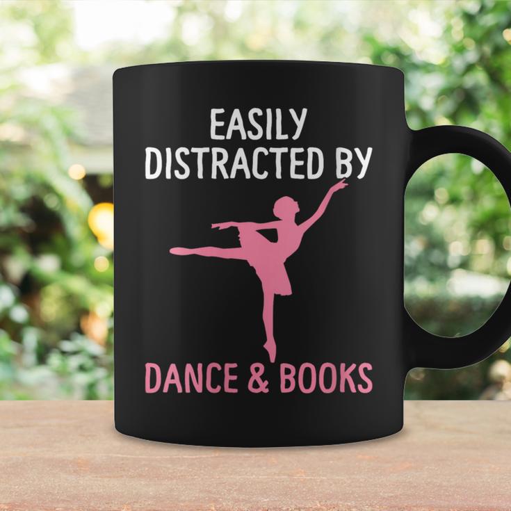Ballerina Ballet Dancer Books Lover Distracted Dance Books Graphic Print Coffee Mug Gifts ideas