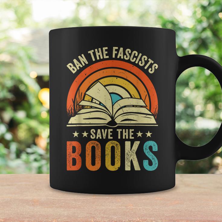 Ban The Fascists Save The Books Book Lover Worm Nerd Graphic Print Coffee Mug Gifts ideas