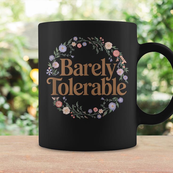 Barely Tolerable Shirt Book Lover Bookish Floral Bookworm Graphic Print Coffee Mug Gifts ideas