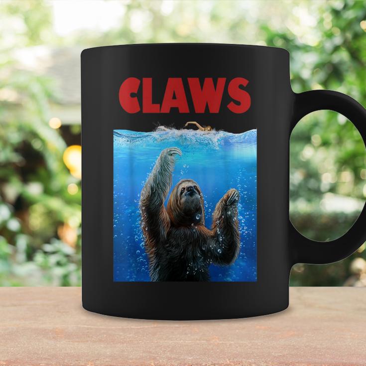 Beware Of Claws 面白いナマケモノ シャーク 映画 パロディ コーヒーマグ ギフトのアイデア