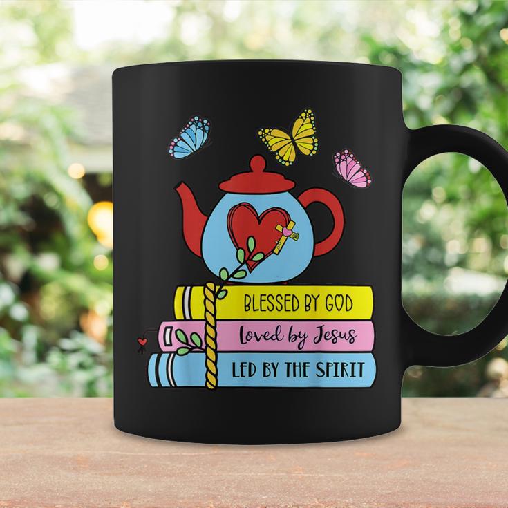 Blessed By God Loved By Jesus Book Lovers Graphic Print Coffee Mug Gifts ideas