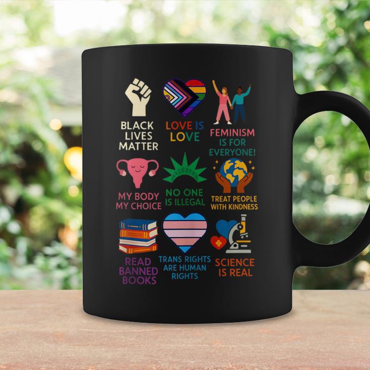 BLM Human Rights Feminism Trans Science Books LGBTQ Kindness Graphic Print Coffee Mug Gifts ideas BLM Human Rights Feminism Trans Science Books LGBTQ Kindness Graphic Print Coffee Mug Gifts ideas