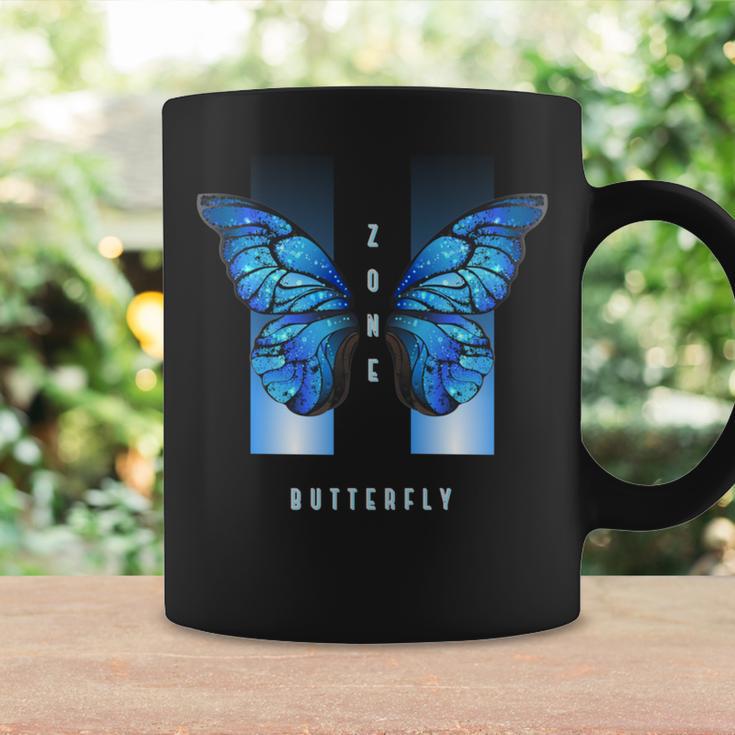 Blue Butterfly Beautiful Butterfly 長袖tシャツ コーヒーマグ ギフトのアイデア