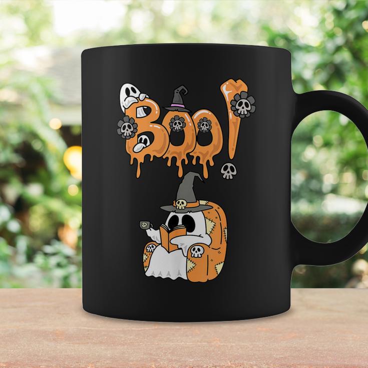 Boo Kids Book Lover Ghost Halloween Librarian Graphic Print Coffee Mug Gifts ideas