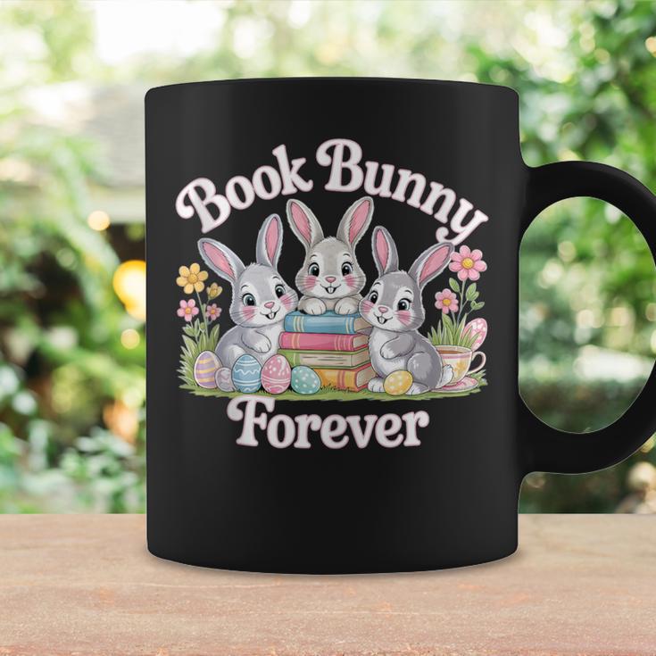 Book Bunny Forever Easter Reading Librarian Bookworm Graphic Print Coffee Mug Gifts ideas