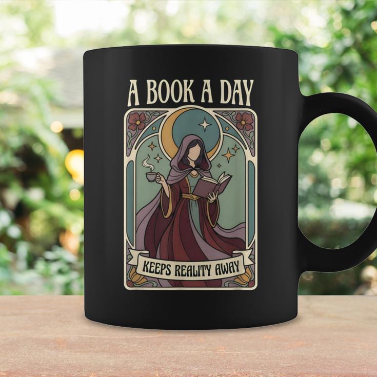 A Book a Day Keeps Reality Away Fairy Reading Tarot Card Graphic Print Coffee Mug Gifts ideas A Book a Day Keeps Reality Away Fairy Reading Tarot Card Graphic Print Coffee Mug Gifts ideas