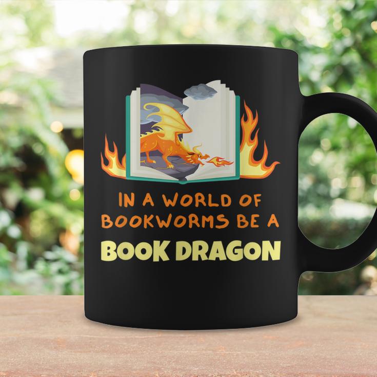 Book Dragon Librarian Book Lovers Graphic Print Coffee Mug Gifts ideas