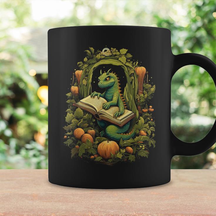 Book Dragon Reading Books Bookworm Fantasy Graphic Print Coffee Mug Gifts ideas