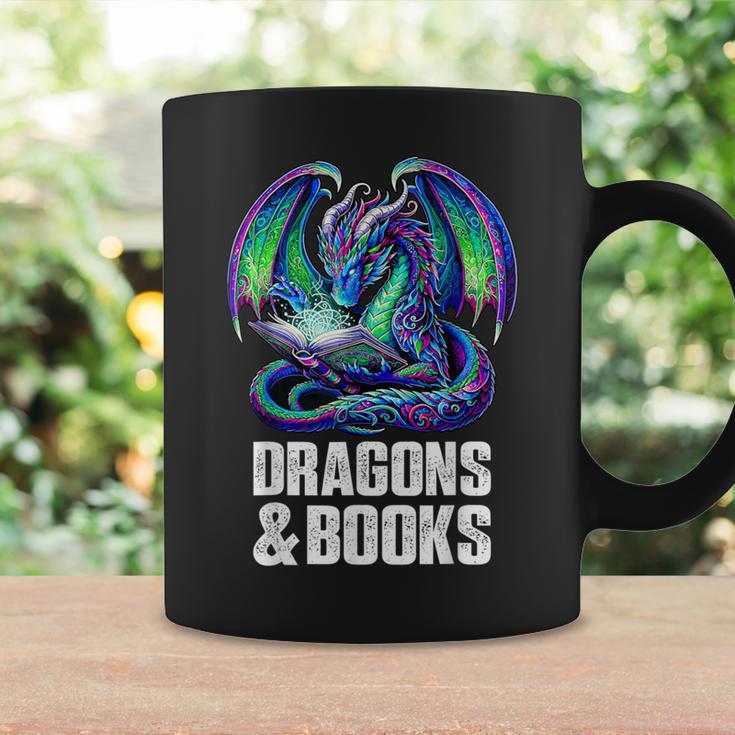 Book Dragons And Books Reading Lover Graphic Print Coffee Mug Gifts ideas