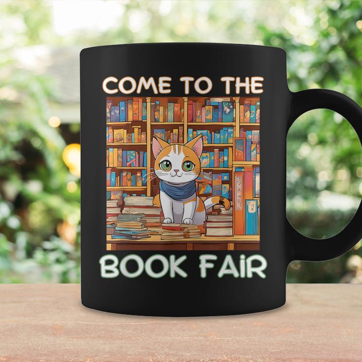 Book Fair Week Librarian Library Cat Come To The Book Fair Graphic Print Coffee Mug Gifts ideas