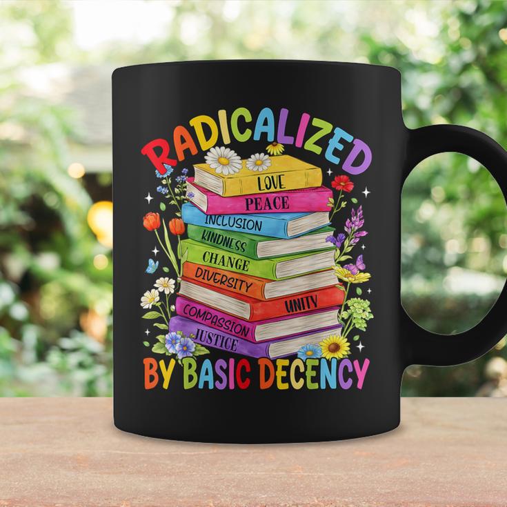 Book Flower Boho Radicalized By Basic Decency LGBT Men Women Graphic Print Coffee Mug Gifts ideas